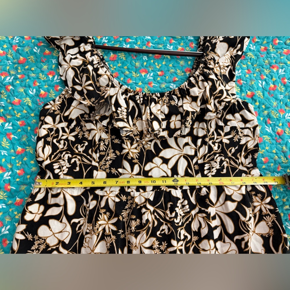 Ava & Viv Black and Cream Floral Maxi Dress - Picture 7 of 8